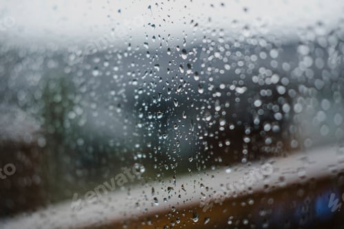 Preview: Raindrops on glass pane