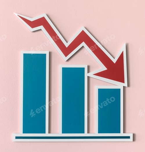 Preview: Declining business report bar chart