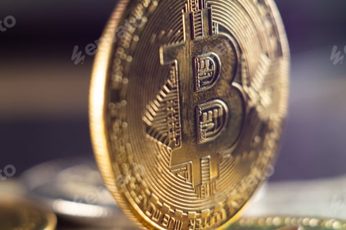 Preview: Closeup shot of a golden coin