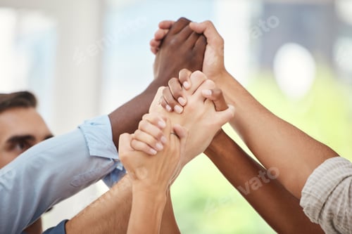 Preview: Team, diversity and holding hands in unity, trust or support for community, care or partnership in