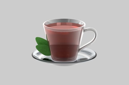 Preview: Tea cup with leaves