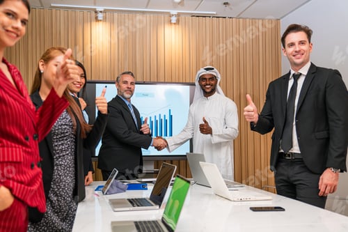 Preview: Multiracial business people having meeting and brainstorming.