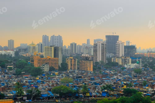 Preview: Cityscape at sunrise.