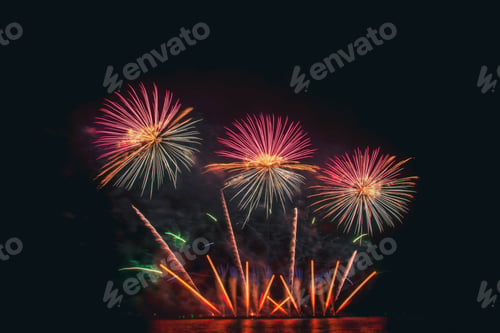 Preview: Firework celebrate anniversary happy new year 2026, 4th of july holiday festival
