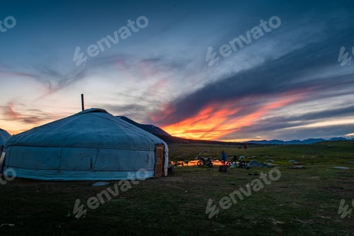 Preview: Unusual colors of the sky after the sunset in western Mongolia July 2020