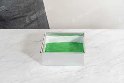 Preview: Green fudge with red hearts