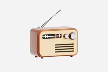 Preview: Retro Radio 3D Render