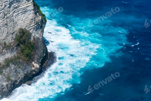 Preview: Summer tropical beach white sand blue sea summertime on sunny day. Sea coast beach