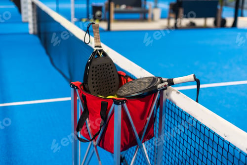 Preview: Paddle objects on blue court