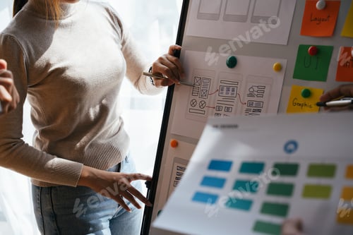 Preview: ux Graphic designer creative sketch planning application process development prototype wireframe for