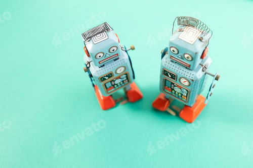 Preview: Vintage retro robot tin toy