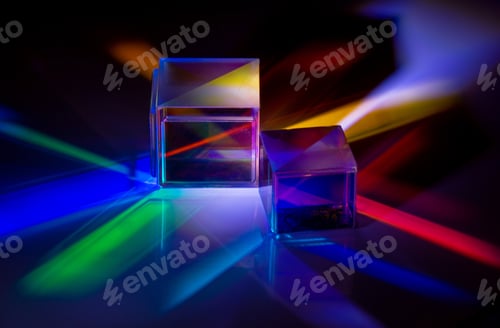 Preview: the light spectrum reflected from a crystal cube