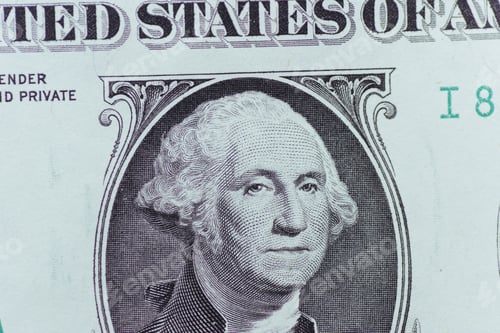 Preview: Engraved Portrait on United States One Dollar Bill