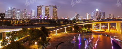 Preview: Singapore skyline at night