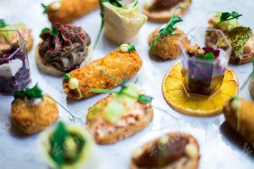 Preview: Appetizers table with different antipasti snacks