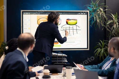 Preview: Enterprise manager works on creating business strategies and goals