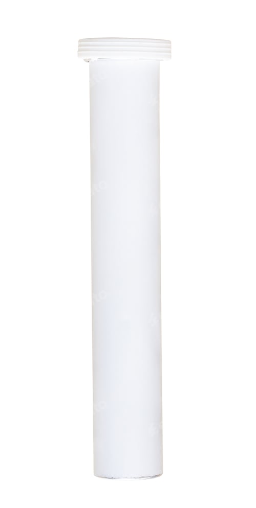 Preview: blank white cylindrical tube isolated on white