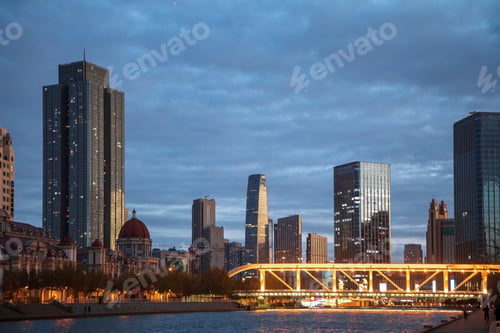 Preview: Aerial photo of Haihe River Scenic Line, Tianjin, China