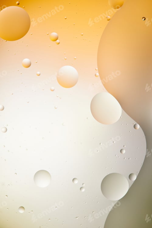 Preview: Beautiful abstract background from mixed water and oil in light orange and grey color