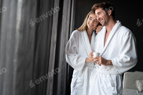Preview: Handsome man and beautiful woman relaxing in spa