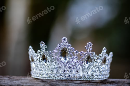Preview: Tiara crown ornament adorned jewels fashion silver queen weddings