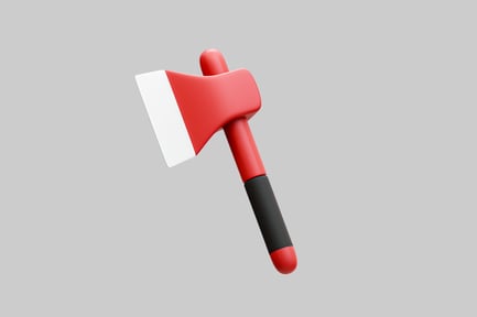 Preview: Firefighter axe red and white