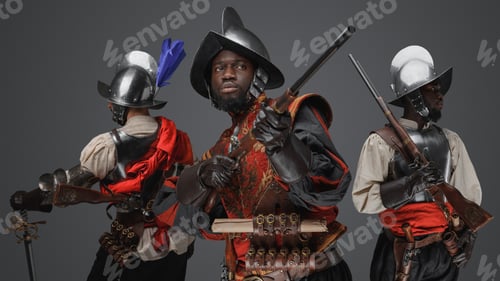Preview: Brave conquistadors from past armed with flintlock guns