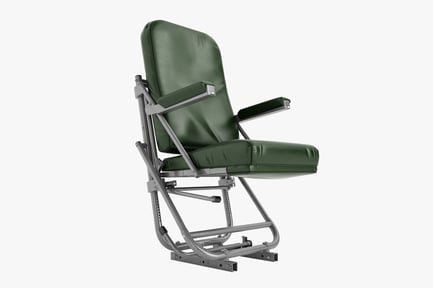 Preview: Vintage Airplane Pilot Chair with Folding Mechanism