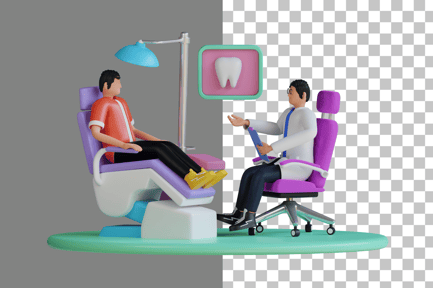 Preview: Dental Checkup 3D Illustration