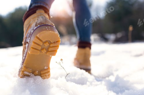 Preview: Close-up of shoe sole in winter