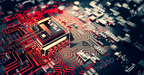 Preview: Modern circuit board, hardware