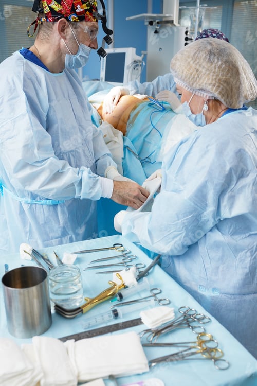 Preview: Medical Professionals Performing Procedure in Operating Room