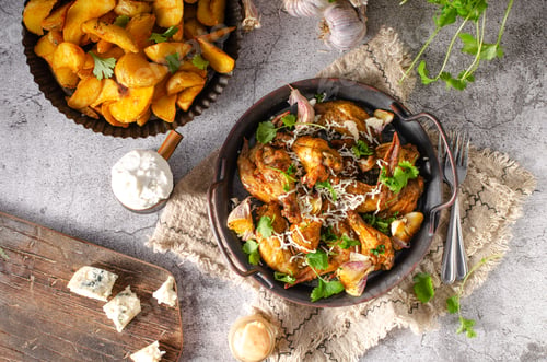 Preview: Blue cheese garlic chicken wings