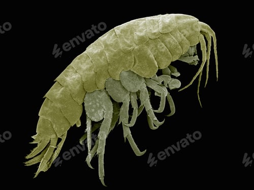 Preview: Scanning electron micrograph of a freshwater amphipod (Hyalella sp)