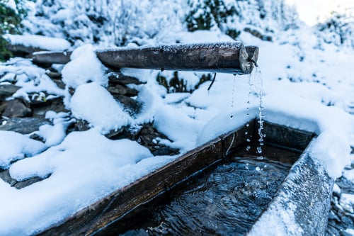 Preview: Small spring with clean transparent water among the forest in the Carpathian mountains