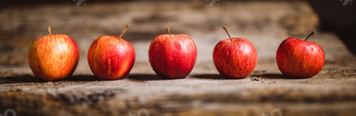 Preview: Red Apple Fruit with Wood Background