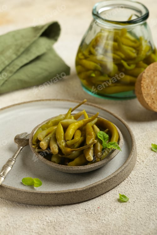 Preview: Pickled Green Hot Peppers