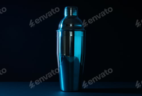 Preview: Concept of preparing alcohol drink or cocktail, shaker