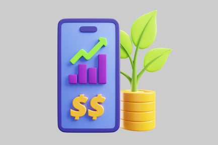 Preview: Growth finance app with plant