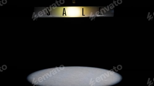Preview: Sale Signboard On Black Background