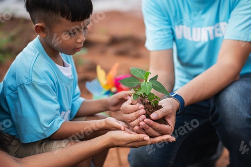 Preview: Families volunteering together to plant trees and grow green space.