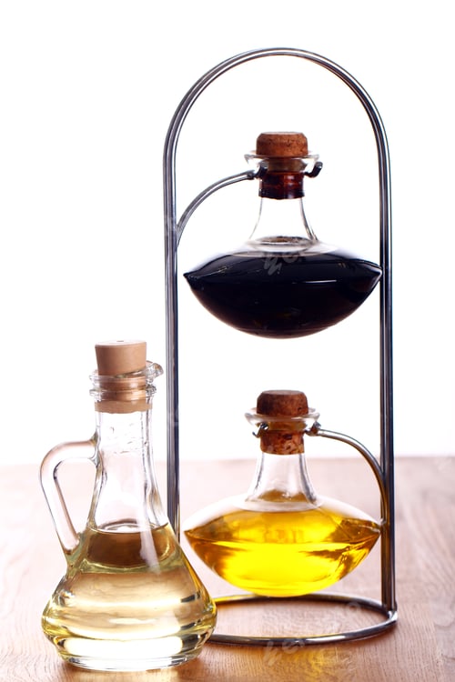 Botellas con aceite
