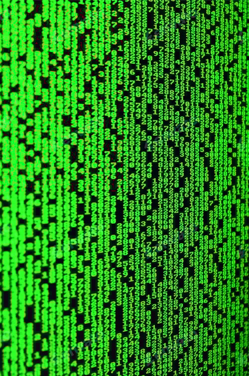 Preview: Macro of password selection on the monitor of the office computer. The concept of hacking s