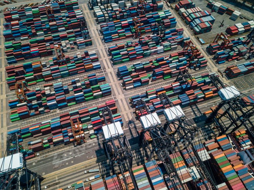 Preview: Top view of Kwai Tsing Container Terminals in Hong Kong