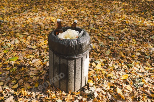 Preview: Garbage in the forest. Love nature. Earth day