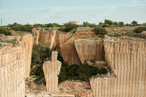 Preview: Picturesque view of ancient giant stone