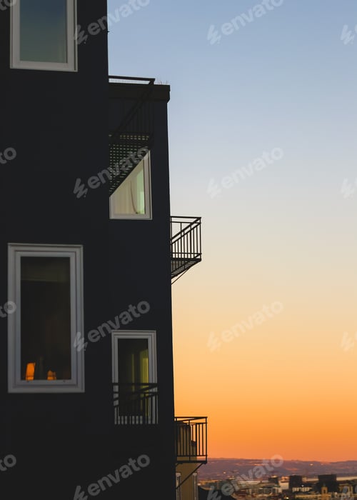Preview: Apartment Building at Sunset