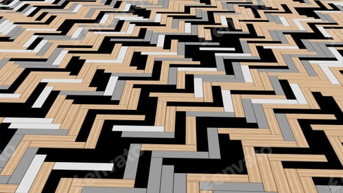 Preview: Black, white, and grey timber wood slats floor. Pattern background, 3d illustration