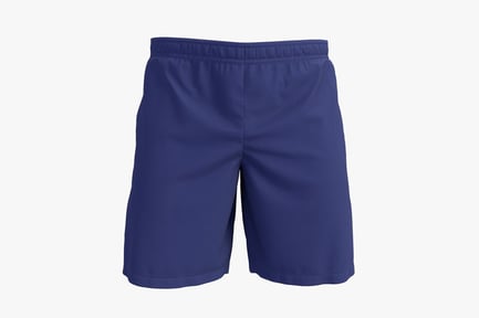 Preview: Blue Athletic Shorts: Cotton Blend Jogging Gear