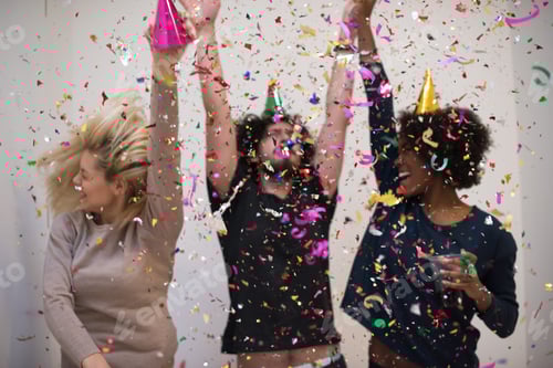 Visualização: festa de confetes